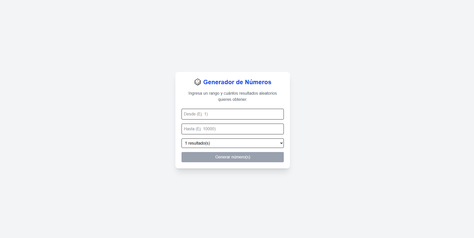 Generador de numeros